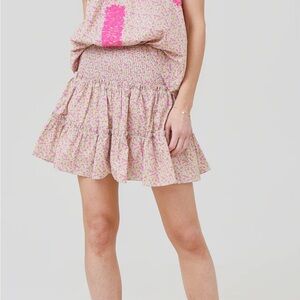 J.Marie Gracie Ditzy Floral Mini Skort Medium Stretch Waist Shorts Underneath